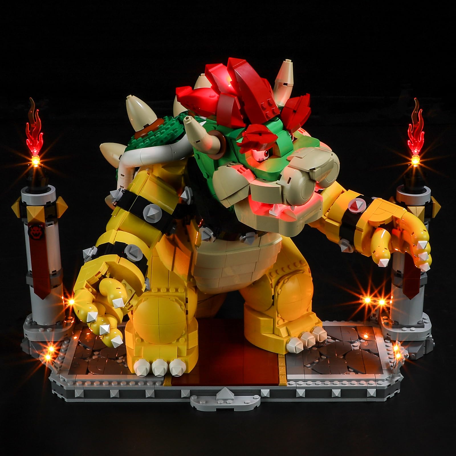MENZAVA LED Light Set Compatible with LEGO 71411 The Mighty Bowser Super Mario Building Blocks Model - Model Set NOT Included