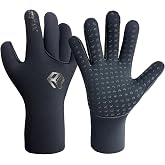 AnParc 5mm Ultra Stretch Neoprene Water Gloves &ndash; Five Finger Winter Gloves for Scuba Diving, Snorkeling, Surfing, Kayaking, Canoeing, and Spearfishing