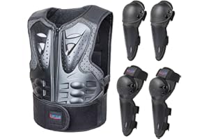DBAOXIAOMU Kids Motocross Vest for Dirt Bike ATV Skateboard,Children Body Armor Protection with Knee Pads Eblow Pads for Cycling Skating