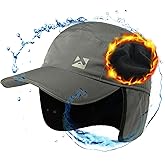 TOP-EX Oversize XL XXL Men's Waterproof Winter Baseball Cap Fleece Earflap Trapper Hat for Cold Weather Large Heads