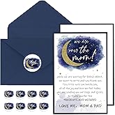 Chuangdi 50 Sets Baby Shower Thank You Cards with Envelopes and Sticker 50 Baby Shower Appreciation Greeting Cards Gratitude Gift for Guest(Star)