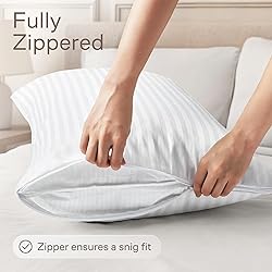 Set of 4 Pillow Protectors with Zipper Standard