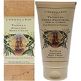 L'Erbolario Vanilla Perfumed Body Cream - Long Lasting Scented Body Cream for Women - Perfume Hydrating Body Moisturizer - Nourishing and Moisturizing Body Butter for Dry Skin - 5.07 oz