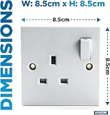 Status 13A Switched Single-Gang Wall Socket 250V White S1G13AWS8 view 2