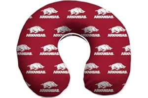 Pegasus Sports NCAA Arkansas Razorbacks Unisex Memory Foam Travel Pillowncaa Memory Foam Travel Pillow, Red, One Size