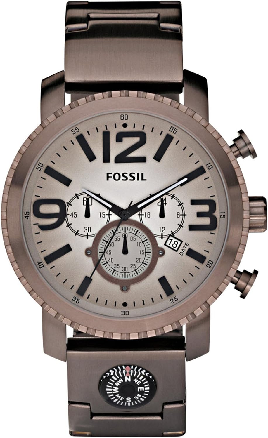 Amazon.com: Fossil JR1302 Gage Plated Stainless Steel Brown Watch