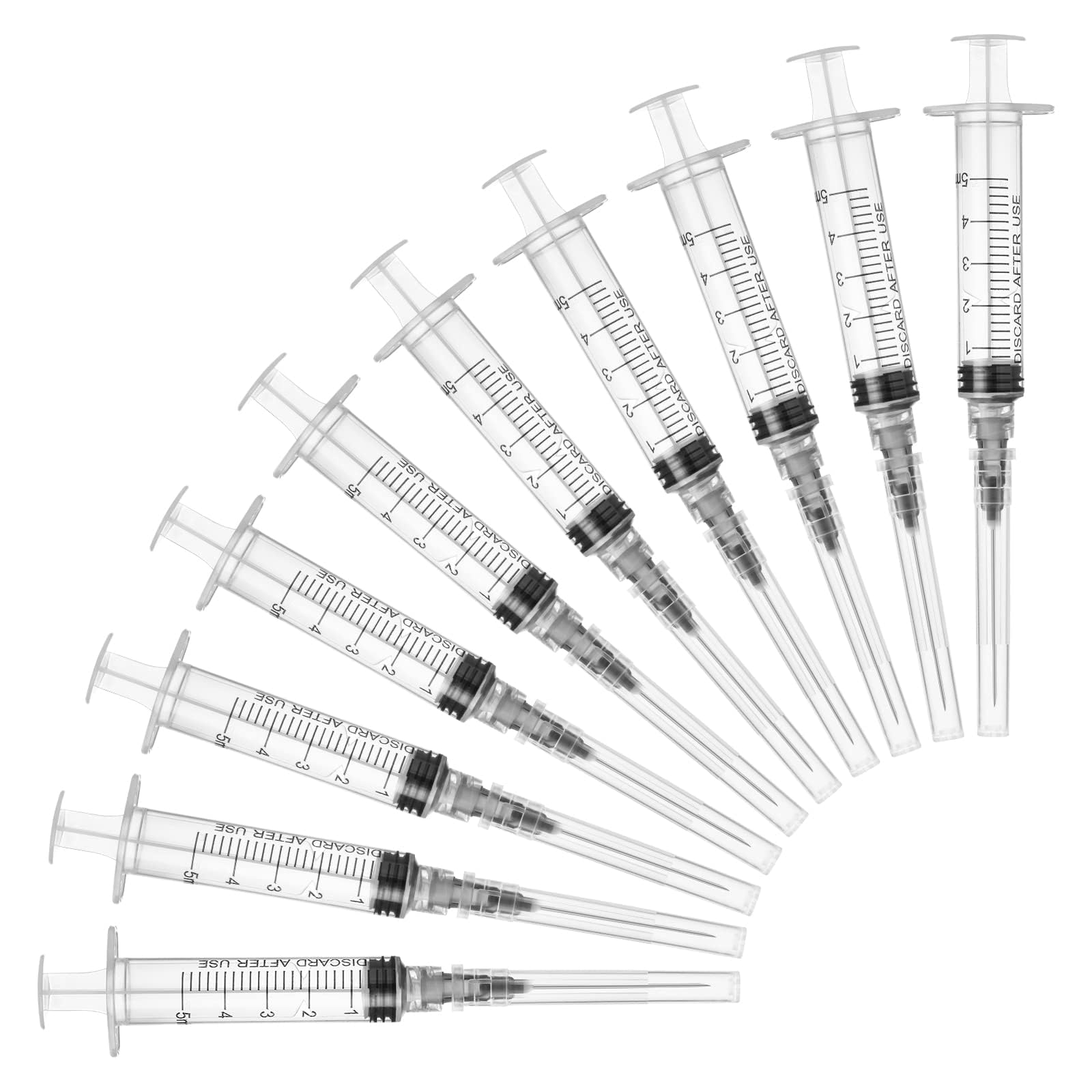 Photo 1 of 5ml Syringe with 22Ga 1.5Inch Needle, Individual Package, Pack of 100