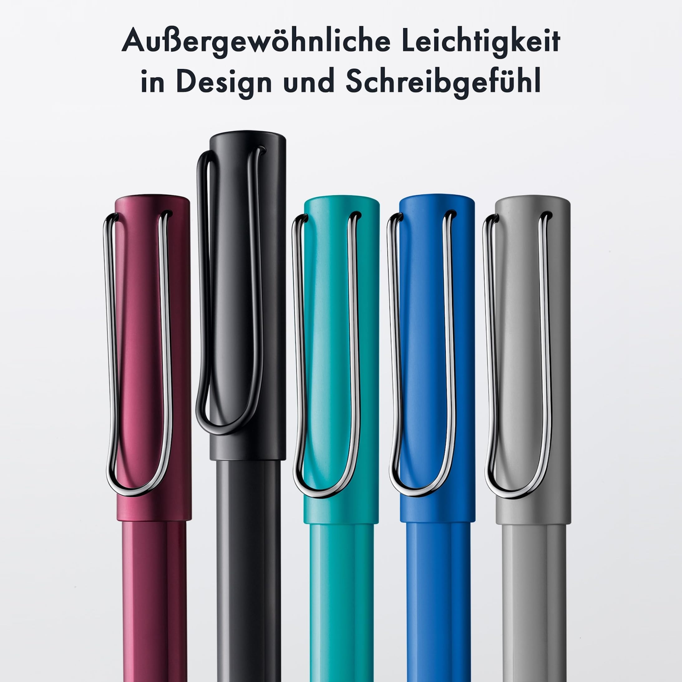 Lamy AL-star black Tintenroller - leichter Stift mit transparenten, ergonomischen Griff & Strichbreite M - Gehäuse aus Aluminium – mit Tintenrollermine M 63 Strichbreite M in schwarz 6