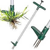 Walensee Weed Puller, Stand Up Weeder Hand Tool, Long Handle Garden Weeding Tool with 3 Claws, Hand Weed Hound Weed Puller for Dandelion, Standup Weed Root Pulling Tool and Picker, Grabber (1 Pack)
