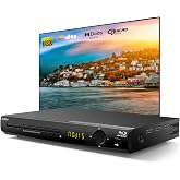 DpBlue 1080P Full HD Blu-ray DVD Player for TV/Projector,HDMI/AV/Coax Out | Home Theater Blu Ray Player Support Region A/1 Blu-ray Discs,CD DVDs VCD,Dolby Digital DTS,Max 128G U Disk 16T HDD Playback