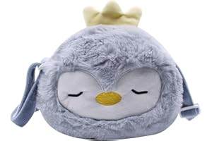 Amamcy Cute Cartoon Crossbody Purse Plush Animal Shoulder Bag Messenger Bag Fluffy Satchel Handbag Purse for Girls Women