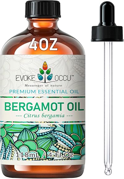 EVOKE OCCU Bergamot Essential Oil 4 Fl oz 118ml for Diffuser DIY Soap Bath