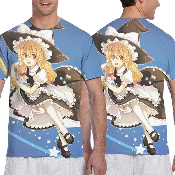 Amazon Co Jp 人気 メンズ 半袖 Tシャツ 東方project霧雨魔理沙 1 創意デザイン 原宿系 おしゃれ 男女兼用トップス 3d個性的tシャツ 夏服 おもしろ Tシャツトップス 吸汗速乾 服 ファッション小物