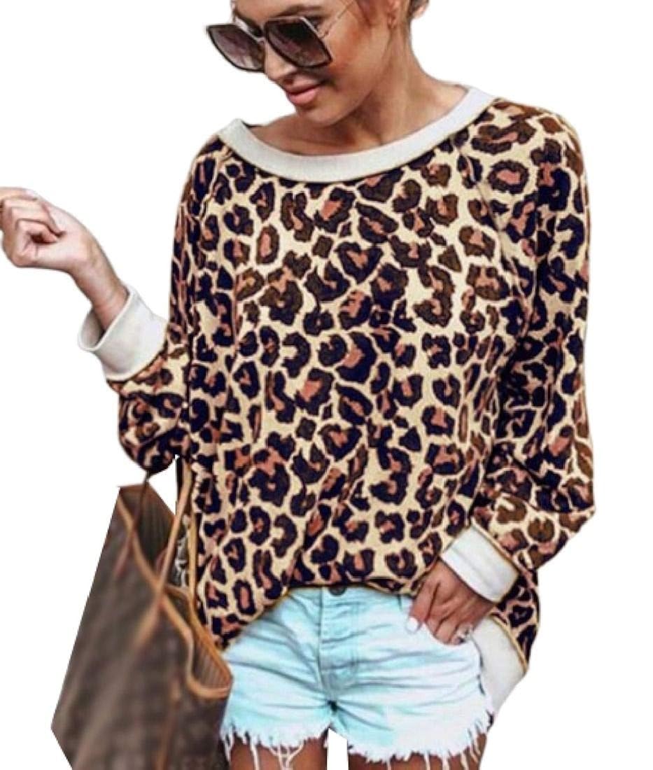 Rrive Women Long Sleeve Leopard Print 