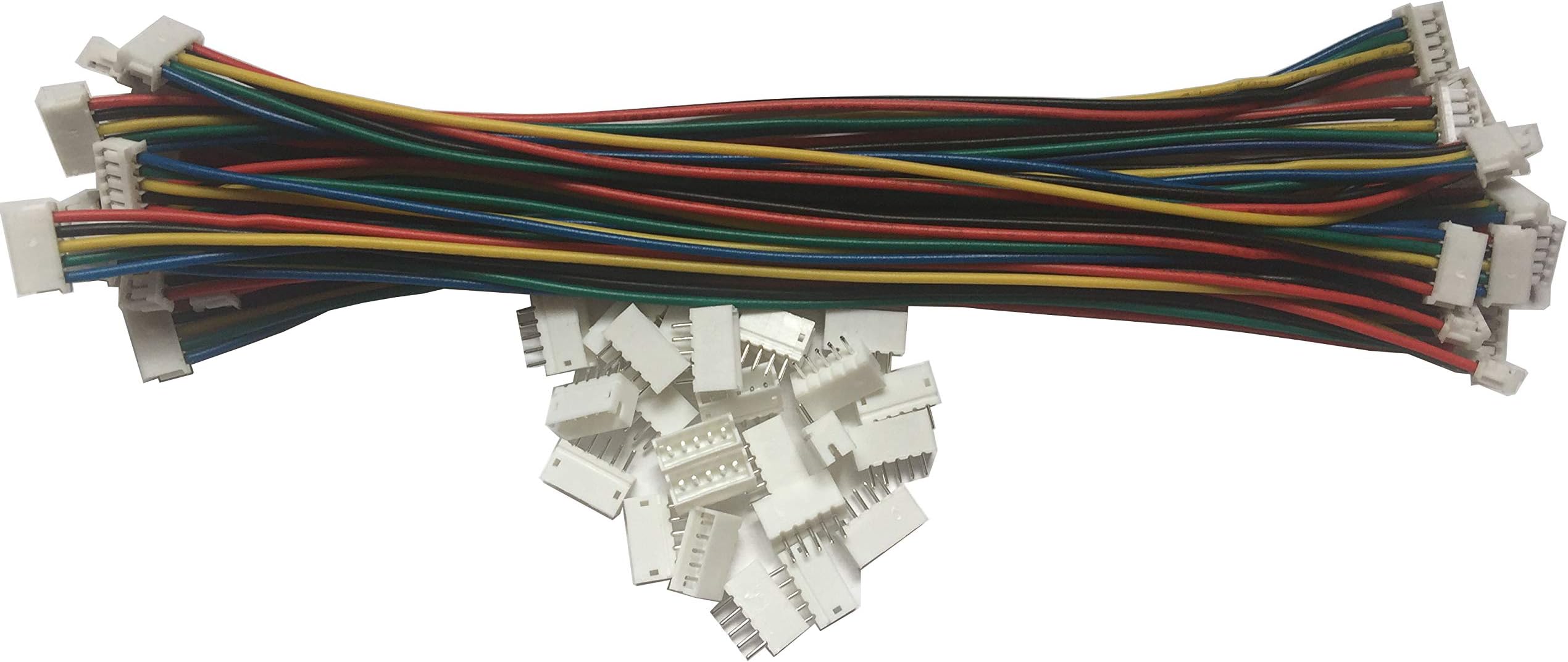 LATTECH 12 Sets JST ZH 1.5MM 5 Pin Female & Female Double Connector with Flat Cable 150MM
