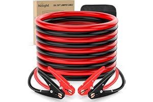 Nilight Jumper Cables for Car Battery 2 Gauge 25 FT Booster Cable Heavy Duty 800 A CCA with Carrying Bag Jump Start Emergency Kit Pickup Truck RV Vans SUV
