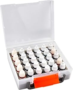 Food Coloring Bottle Storage Organizer Case Compatible with Cake Food Coloring Set, Food Grade Vibrant Liquid Dye Container Box Holds 30 Bottles