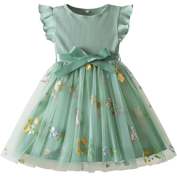 Toddler Fairy Sundress With Pockets WELAKEN Girls' Butterfly Wings Dress