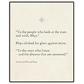 Motivational Literary Quote Print, Inspirational Quotes Wall Art Poster, Great Gift and Decor for Library, Classroom and Home, Fantasy Books Artwork for Bedroom Library, 8X10 inch Unframed