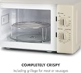 Klarstein Caroline 2-in-1 Microwave Grill 20L Retro Stainless Steel Beige view 9