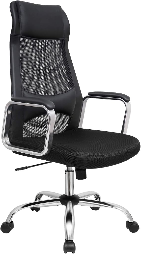 Ergonomischer Bürostuhl Mit Klappbaren Armlehnen – Netzstoff, Höhenverstellbar & Wippbar