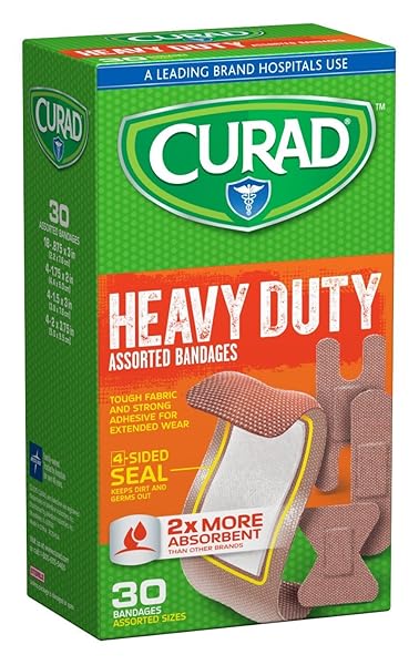CURAD HEAVY DUTY ASSORTED BANDAGES 30 EA
