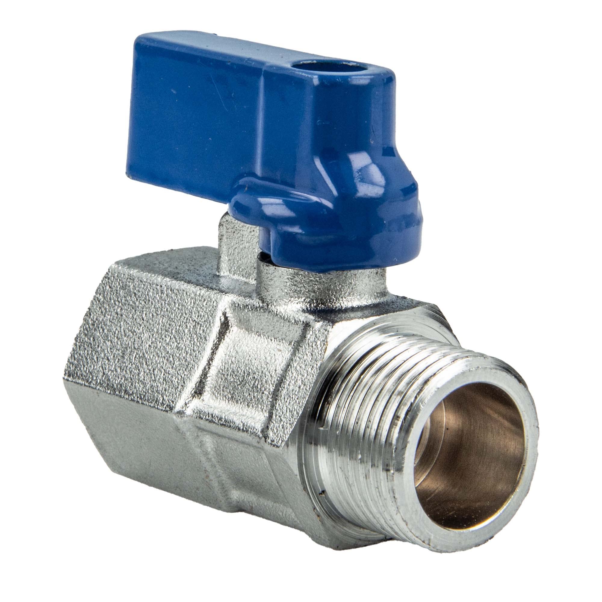 Tecuro Mini Ball Valve – Size 3/4 Inch Female x Male Thread mattverchromt