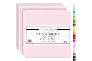 CARDSTOCK WAREHOUSE PAPER COMPANY Cardstock Warehouse Pop-Tone Pink Lemonade Cardstock Paper – 25 Sheets, 12 x 12" - 65 lb / 175 GSM Premium Pink Card Stock for Die-cutting, Crafts, Scrapbooking, Card Making and DIY Projects