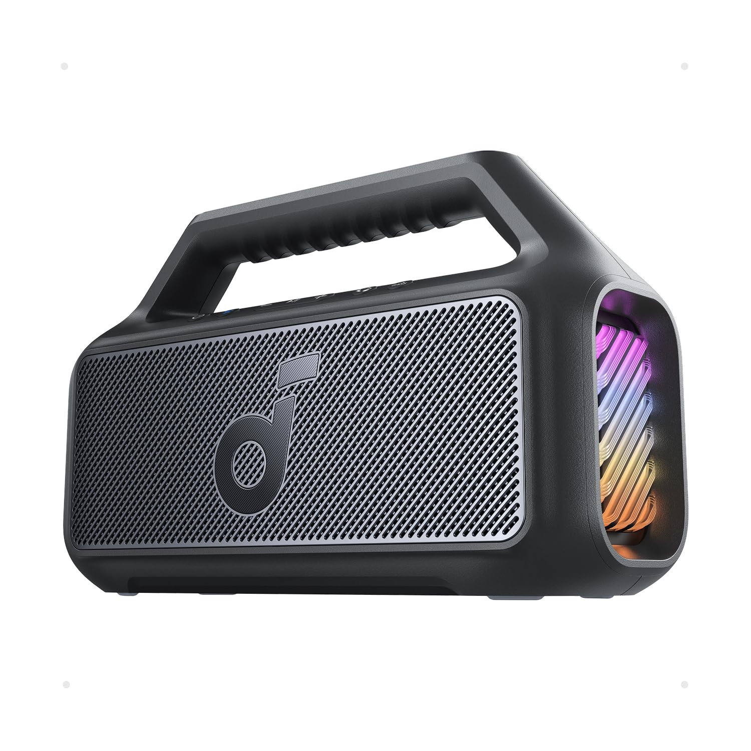 Soundcore Boom 2 Outdoor Speaker, 80W, Subwoofer, BassUp 2.0, 24H Playtime, IPX7 Waterproof, Floatable, RGB Lights, USB-C, Custom EQ, Bluetooth 5.3, Portable for Outdoors, Camping (Renewed)
