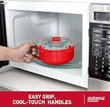 Sistema Microwave Breakfast Bowl 850 ml Red BPA Free view 4