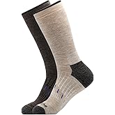 Avalanche Men's Quick Drying Merino Wool Blend Quarter Socks With Arch Support 2-Pack