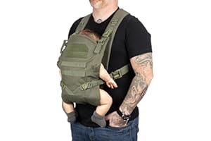 TACTICAL BABY GEAR TBG - Mens Tactical Baby Carrier for Infants and Toddlers 8-33 lbs - Compact (Ranger Green)