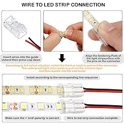 Flutesan 10 Packs Solderless LED Strip