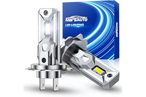 Marsauto H7 LED Headlight Bulbs, 40000LM Super Bright Headlight Bulb, 6500K Cool White Halogen Replacement, 3min Plug and Pla