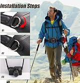 ARVOK 2 Pack Camera Strap Neck Shoulder Wrist Climbing Rope for SLR DSLR view 5