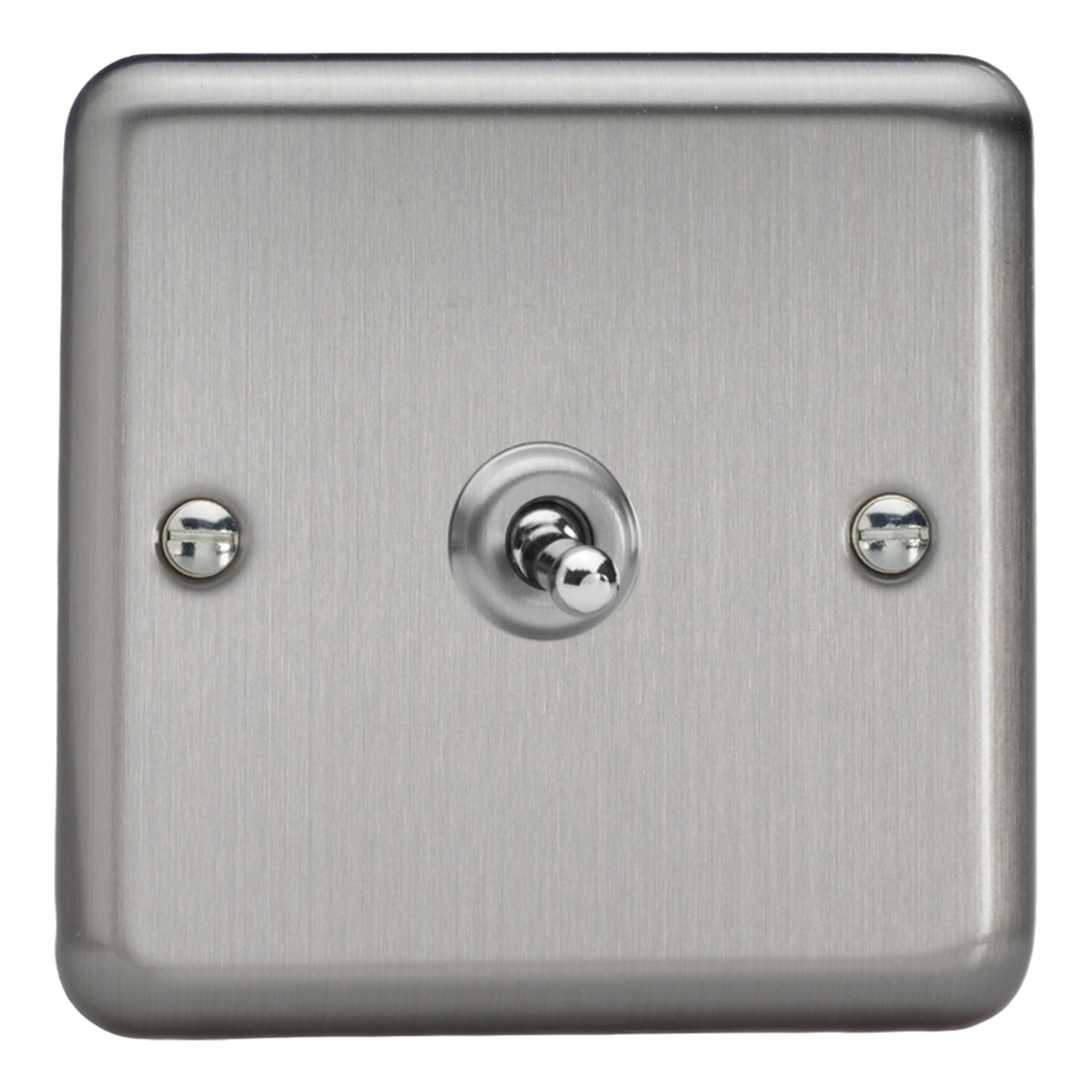 Varilight Single Light Switch 2-Way - Value Matt Chrome with Chrome Toggle