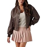 GUESS Angelique Vintage Faux-Leather Flight Jacket
