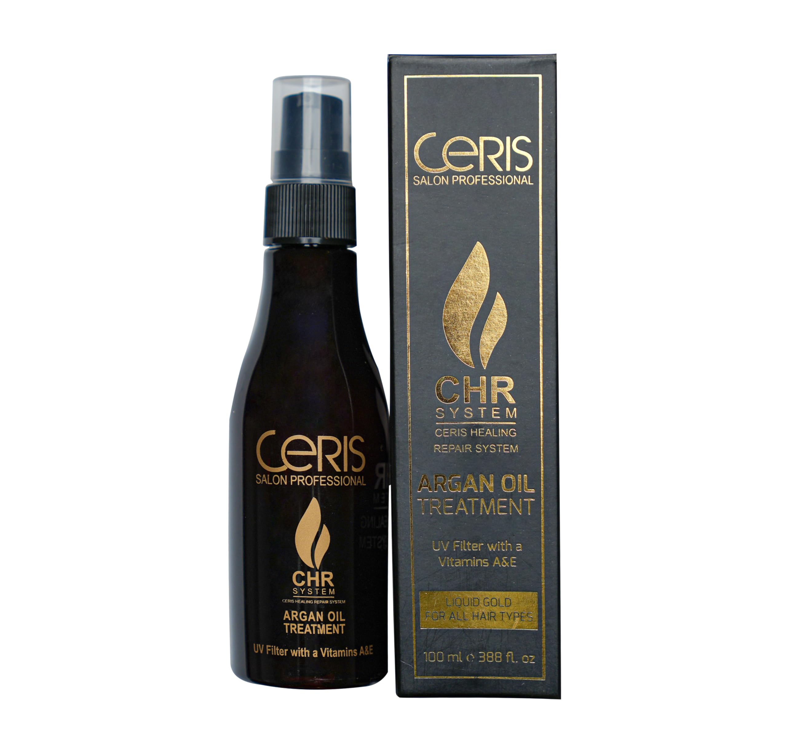 Ceris Professional Argan Oil Treatment Hair Serum 115ml – Repair, Hydrate & Smooth – Anti-Frizz Formula for All Hair Types