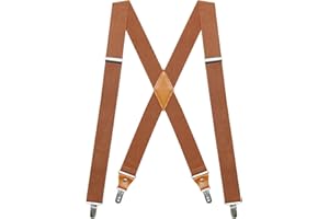 Suspenders for Men Elastic with 4 Strong Clips Mens Suspenders Heavy Duty Adjustable Mens Braces for Pants Tuxedo 1.4 Inch