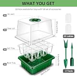 YAUNGEL Seed Trays 120 Cells with Heightened Lids 0.8mm PVC 20 Labels view 6