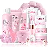 Sakura Skin Care Set Christmas Birthday Gifts for Teen Girls -Skincare for Girls 10-12 - Kids Skin Care Set for girls Ages 8-12 - Kids Skin Care for Teens 10-12 - Skin Care Kit for Women with Gua Sha