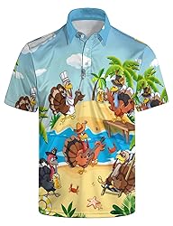 Xdceu Funny Golf Shirts for Men - Thanksgiving Golf