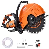 VEVOR Electric Concrete Saw, 16 in, 3200 W Motor Circular Saw Cutter | Max. 6 in Adjustable Cutting Depth, Wet Disk Cutter, Includes Water Line, Pump and Blade, For Stone, Brick