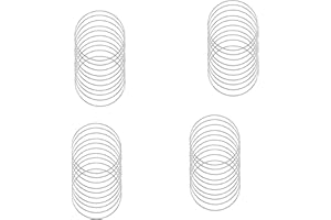 ALGONETO 40 Pack 4 Inch Silver Dream Catcher Metal Rings Floral Hoops Wreath Macrame Creations Ring for Crafts DIY