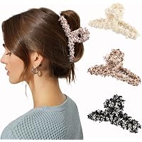 Amazon.com : HAIMEIKANG French Fuzzy Hair Claw Clips for Women ...