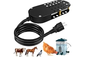 Chicken Waterer Heater, 250W Submersible Poultry Waterer Heater Bird Bath Heater, Thermostatic Control Chicken Waterer Deicer