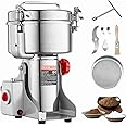 VEVOR 2000g Electric Grain Mill Grinder, High Speed 3400W Commercial Spice Grinders, Stainless Steel Pulverizer Powder Machine, for Dry Grains Spices Cereals Coffee Corn Pepper, Swing Type