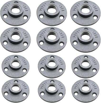 NewZC Brida de tubo de 1/2" y 3/4" BSP de aluminio fundido, rosca de