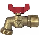 Brass Ball Valve Similar to Arrowhead 3/4" Male NPT inlet with 3/4 water hose outlet ideal for gardens and patios 79-212 - Ll