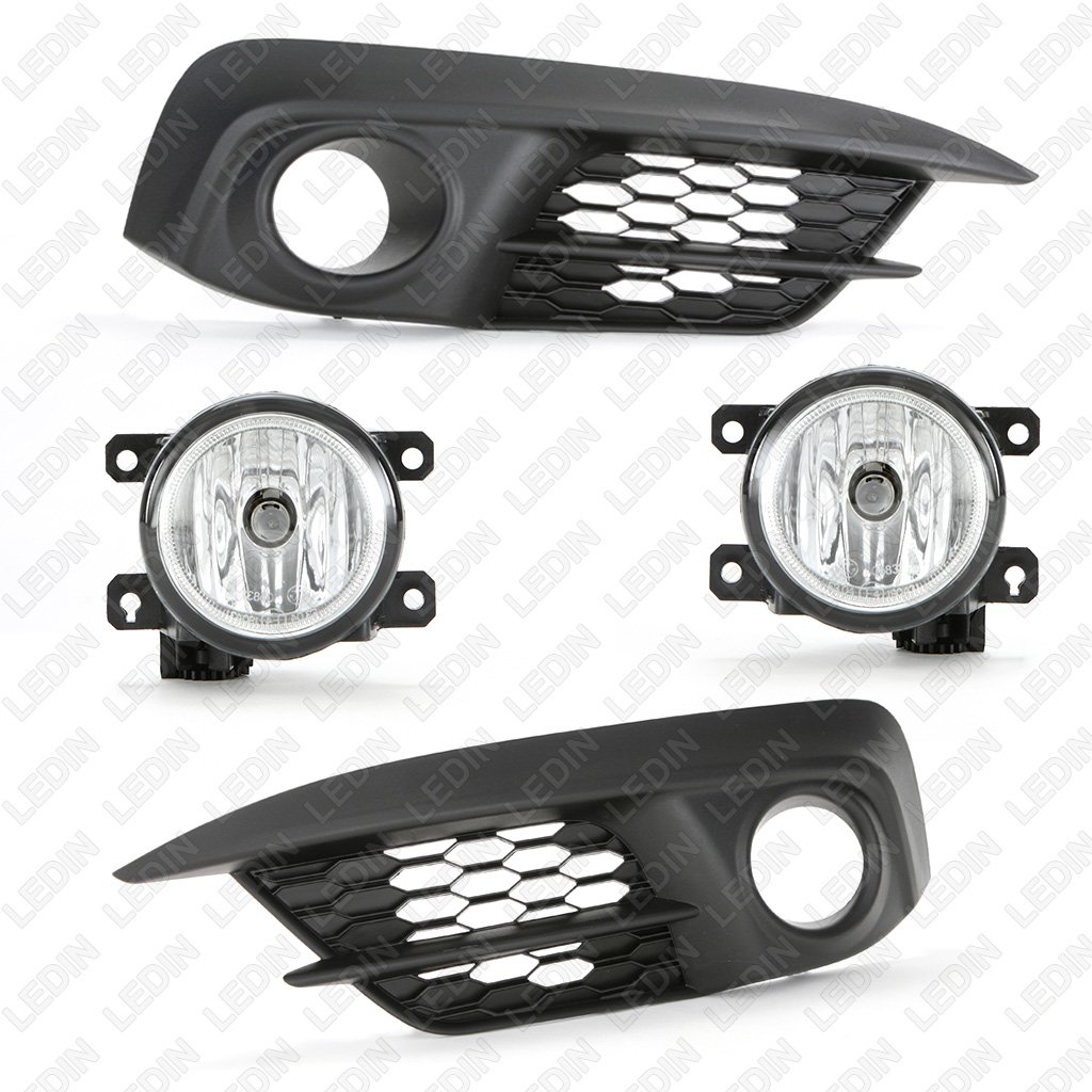 LEDIN for 2016 2017 2018 Honda Civic Fog Light Kit with Bezel + Switch